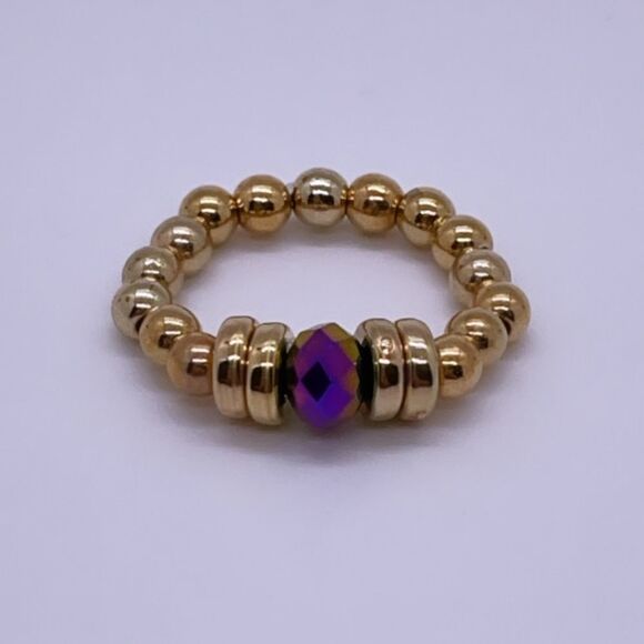 NWT Wool + Pepper Co. Beaded Stackable Ring - Picture 5 of 5